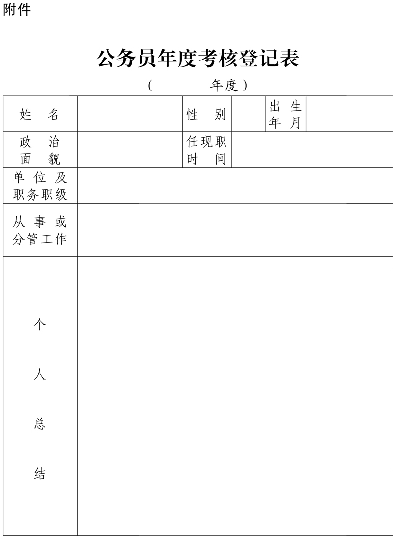 公務(wù)員考核規(guī)定